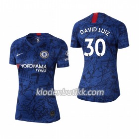 Chelsea David Luiz 30 Dame Hjemme Fotballdrakt 2019-2020 Kortermet